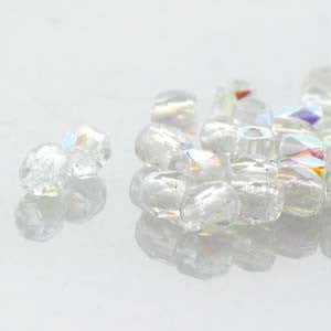 2mm Fire Polish Crystal AB 150 beads - Beads Gone Wild
