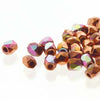 2mm Fire Polish Crystal Copper Plt AB 150 beads - Beads Gone Wild