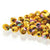 2mm Fire Polish Crystal Gold Plt AB 150 beads - Beads Gone Wild
