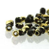 2mm Fire Polish Jet Amber 150 beads - Beads Gone Wild