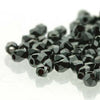2mm Fire Polish Jet Full Chrome 150 beads - Beads Gone Wild