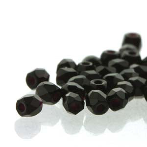 2mm Fire Polish Jet 150 beads - Beads Gone Wild
