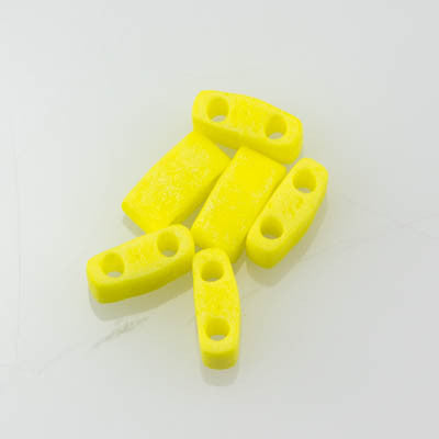 Tila-Half 5mm 404FR Matte Op Yellow AB 10 grams - Beads Gone Wild
