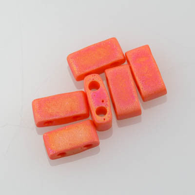 Tila-Half 5mm 406FR Matte Op Orange AB 10 grams - Beads Gone Wild
