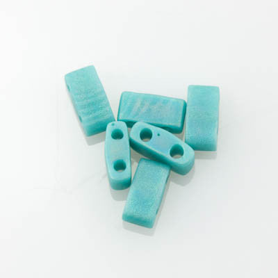 Tila-Half 5mm 412FR Matte Opaque Turq AB 10 grams - Beads Gone Wild
