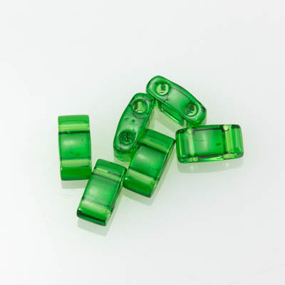 Tila-Half 5mm 146 Trans Green 10 grams - Beads Gone Wild
