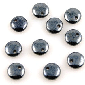 Lentil Beads 6mm Hematite 50pcs - Beads Gone Wild
