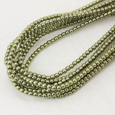 2mm Czech Pearl Light Green 150 pcs - Beads Gone Wild
