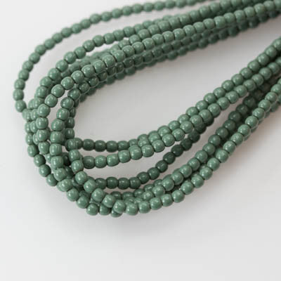 2mm Czech Pearl Hartford Green 150 pcs - Beads Gone Wild
