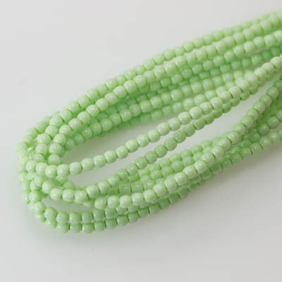 2mm Czech Pearl Lt. Spring Green 150 pcs - Beads Gone Wild
