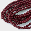 4mm Czech Pearl Cranberry 120 pcs - Beads Gone Wild