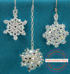 Snowflake beaded Earrings 3 Designs- Instructions Pattern
