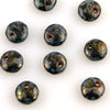 Lentil Beads 6mm Jet Bronze Picasso 50pcs - Beads Gone Wild