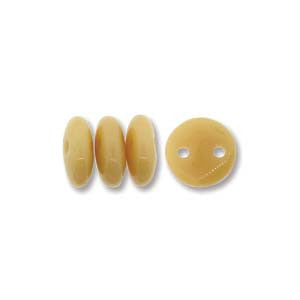 Lentil 6mm 2 holes BEIGE OPAQUE 50pcs - Beads Gone Wild
