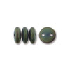 Lentil 6mm 2 holes IRIS GRN MATTE 50pcs - Beads Gone Wild