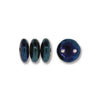 Lentil 6mm 2 holes BLUE IRIS 50pcs - Beads Gone Wild