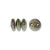 Lentil 6mm 2 holes LSTR GRN OPAQUE ULTRA 50pcs - Beads Gone Wild