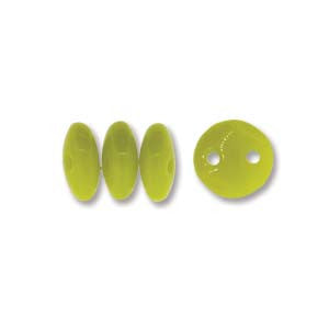 Lentil 6mm 2 holes CHARTREUSE 50pcs - Beads Gone Wild
