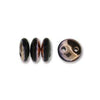 Lentil 6mm 2 holes APOLLO JET 50pcs - Beads Gone Wild