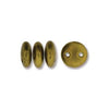 Lentil 6mm 2 holes AZTEC GOLD MATTE MTLC 50pcs - Beads Gone Wild