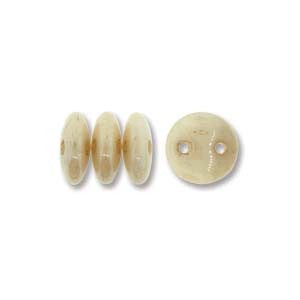 Lentil 6mm 2 holes CHAMP OPAQUE LSTR 50pcs - Beads Gone Wild
