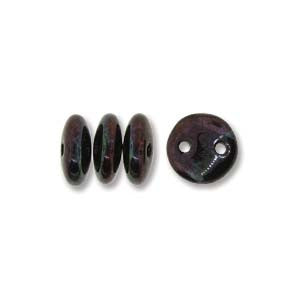 Lentil 6mm 2 holes MTLC AMY LSTR 50pcs - Beads Gone Wild
