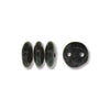 Lentil 6mm 2 holes PICASSO JET 50pcs - Beads Gone Wild