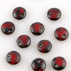 Lentil Beads 6mm Opaque Red Black Picasso 50pcs - Beads Gone Wild