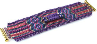 Odd Count Peyote Bracelet Design P119 by Eileen Spitz - Beads Gone Wild

