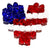 Patriotic Puffy Heart Pendant Bead Weaving Kit - Beads Gone Wild
