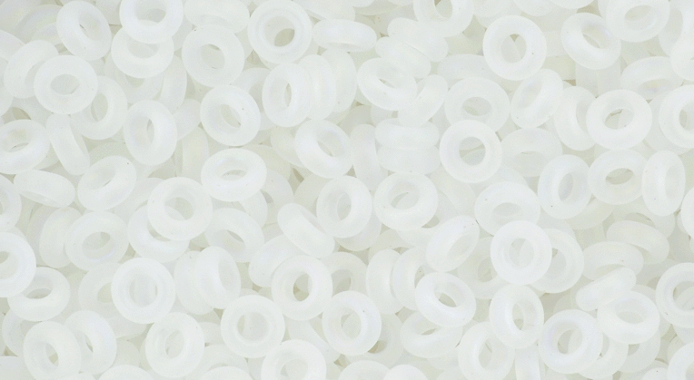 8/o Transparent Frosted Rainbow Crystal Demi Round Bead - Beads Gone Wild
