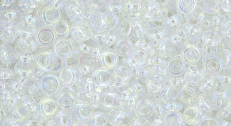 8/o Transparent Rainbow Crystal Demi Round Bead - Beads Gone Wild
