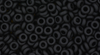 8/o Opaque Frosted Jet Demi Round Bead - Beads Gone Wild