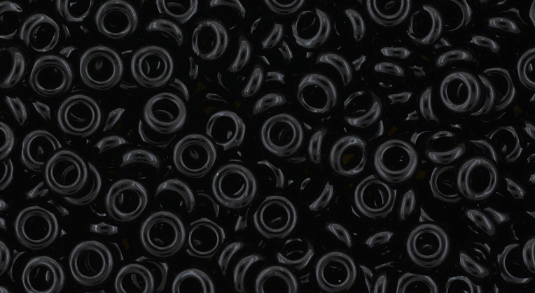 8/o Opaque Jet Demi Round Bead - Beads Gone Wild
