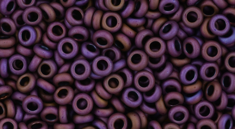 8/o Matte Mauve Mocha Demi Round Bead - Beads Gone Wild
