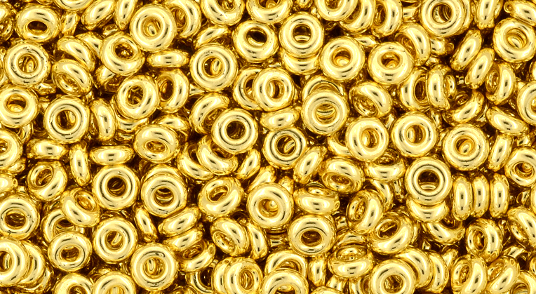 8/o Metallic Gold Demi Round Bead - Beads Gone Wild
