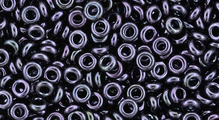 8/o Metallic Amethyst Gun Metal Demi Round Bead - Beads Gone Wild
