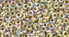 8/o Gold Lined Rainbow Crystal Toho Demi Round Bead - Beads Gone Wild
