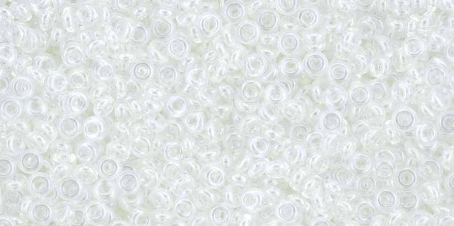 11/o Transparent Lustered Crystal Toho Demi Round Bead - Beads Gone Wild
