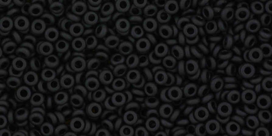 11/o Opaque Frosted Jet Toho Demi Round Bead - Beads Gone Wild
