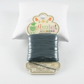 Amiet Polyester Charcoal 22yards (20m) .5mm - Beads Gone Wild
