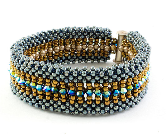 Reversible Cubic Right Angle Weave Instructions Pattern