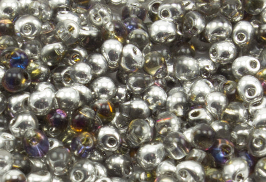 Tiny Drops Miyuki 3" Crystal / Heliotope 3.4mm - Beads Gone Wild
