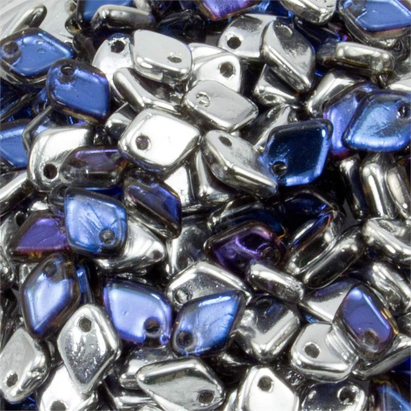 Dragon Scale Crystal Bermuda Blue 1.5 x 5mm 8 grams - Beads Gone Wild
