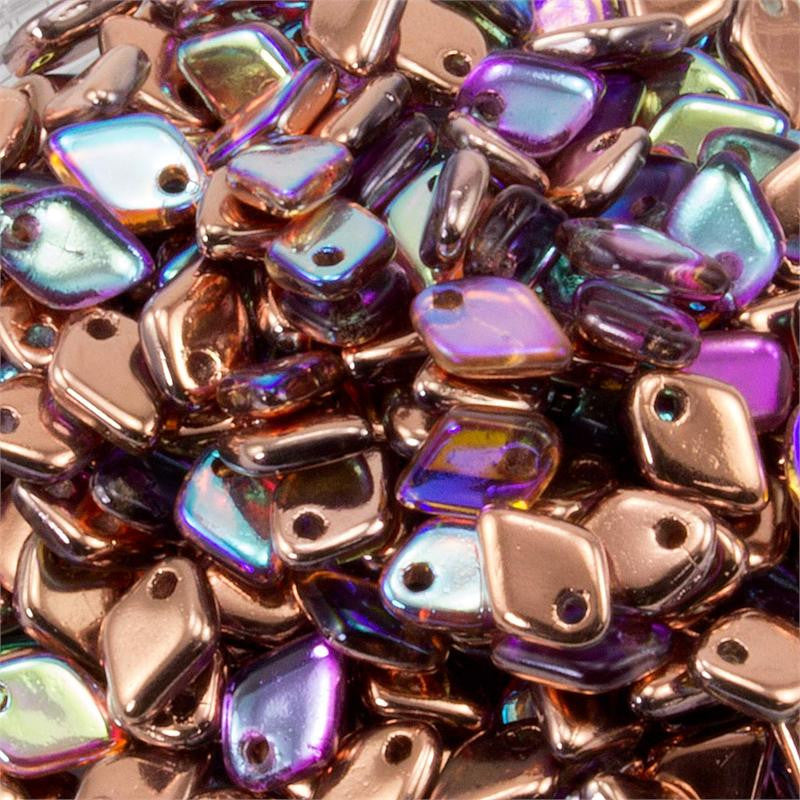 Dragon Scale Crystal Copper Rainbow 1.5 x 5mm 8 grams - Beads Gone Wild
