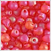 dp-140fr Matte Transparent Red Orange AB 3.4mm 3" Tube Approx. 13 grams - Beads Gone Wild
