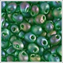 dp-146fr Matte Transparent Green AB 3.4mm 3" Tube Approx. 13 grams - Beads Gone Wild
