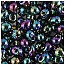 dp-455 Metallic Variegated Blue Iris 3.4mm 3" Tube Approx. 13 grams - Beads Gone Wild
