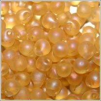 dp-132fr Matte Transparent Light Topaz AB 3.4mm 3" Tube Approx. 13 grams - Beads Gone Wild
