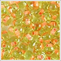 DPF-13 Coral Lined Chartreuse 3.4mm 3" Tube Approx. 13 grams - Beads Gone Wild
